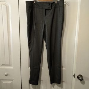 NWT 18 Cleo Wide straight leg dress pant trouser tweed black gray print